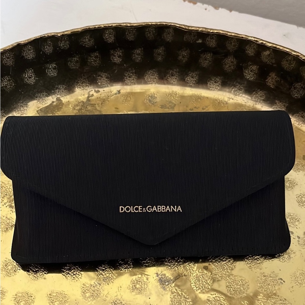 Authentic Dolce & Gabbana Sunglass Eyeglass Case with Microfiber Pouch